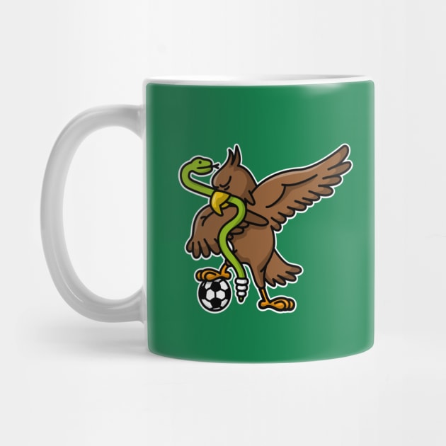 Dabbing dab Mexican Eagle snake soccer football by LaundryFactory